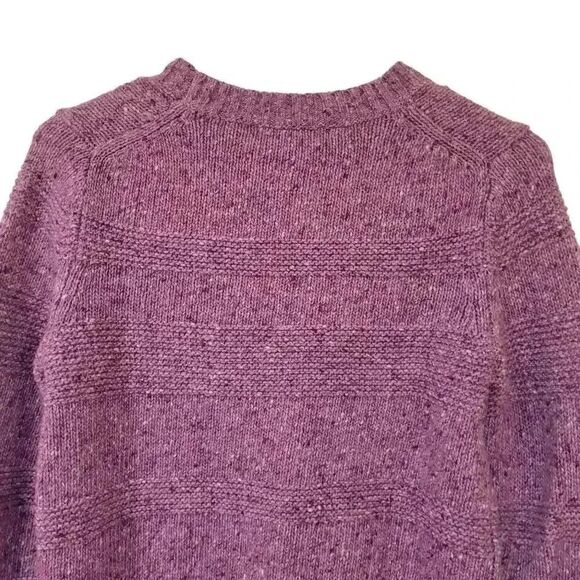 Banana Republic Women's Raspberry Heather Wool/Nylon/Acrylic Knit Crew Neck Long - Picture 10 of 11